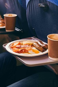 full english breakfast and coffee onboard condor ferries